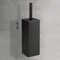 Toilet Brush Holder, Wall Mounted, Square, Matte Black